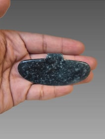 Pre-Columbian Style Blue Jadeite Jade Pectoral