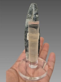 Pre-Columbian Green Jade Ceremonial Celt Pendant