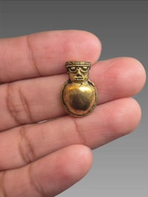 Pre-Columbian Tairona Tumbaga Figure Pendant