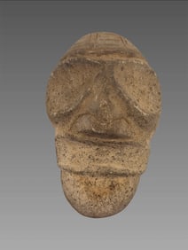 Pre-Columbian Taino Zemi Carved Face Stone
