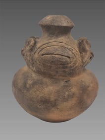 Pre-Columbian Taino Ceramic Potiza Double Face Jug