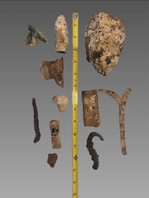 Shipwreck Salvage Corroded Metal Shipwreck Fragments