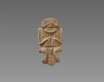 Pre-Columbian Taino Carved Anthropic Bone Figure