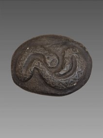 Pre-Columbian Taino Carved Snake Stone Figure