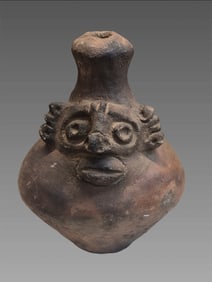 Pre-Columbian Taíno Anthropomorphic Pottery Vessel