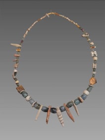 Pre-Columbian Spondyllus Beaded Necklace with Shell, Stone, and Coral Elements