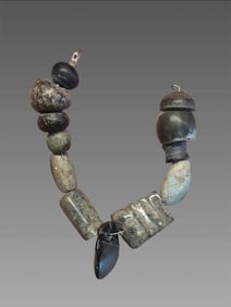 Pre-Columbian Assorted Mayan Jade Beaded Bracelet