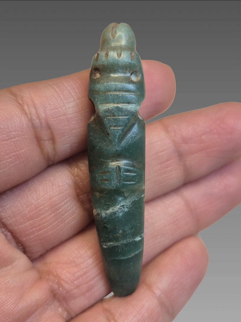 Pre-Columbian  Avian Celt Axe God Jadeite Pendant (1 of 6)