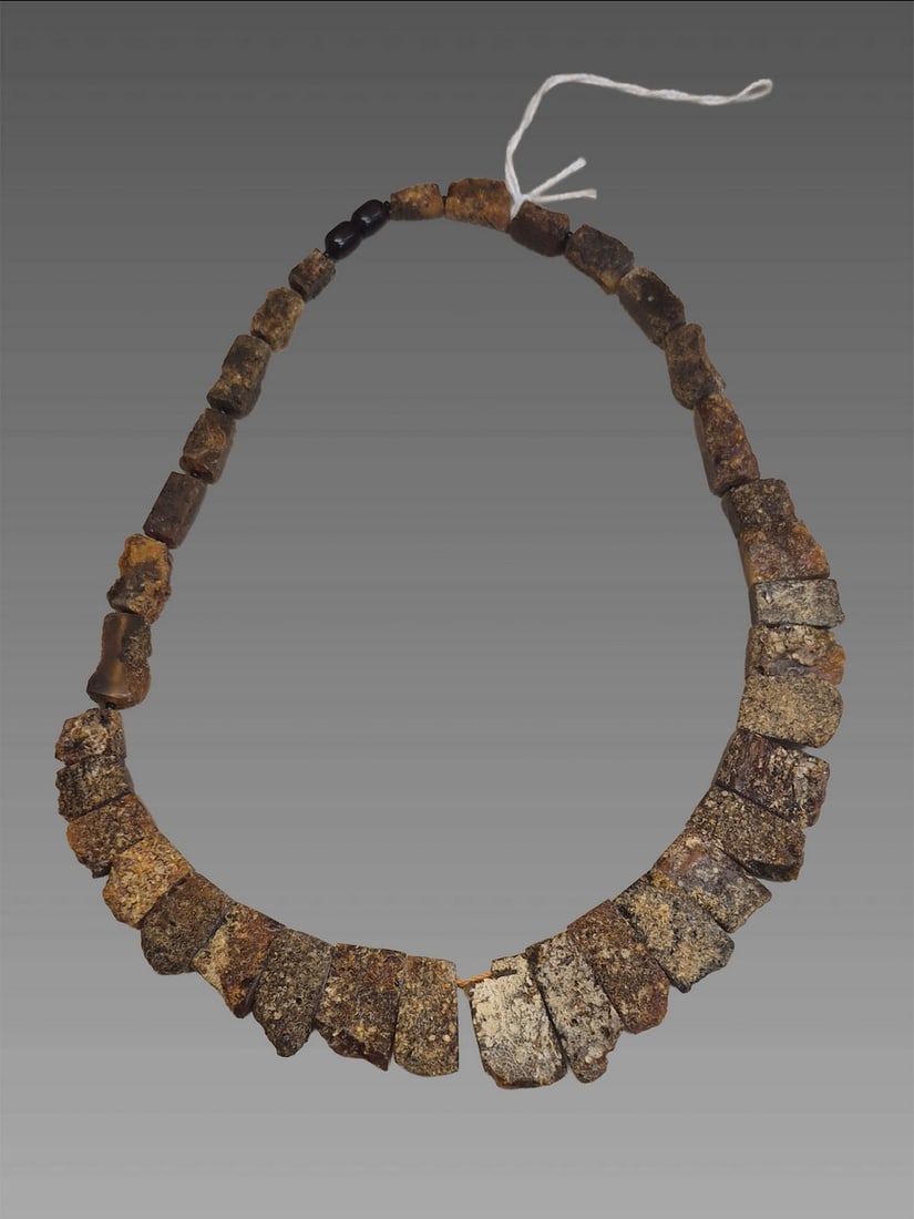 Pre-Columian Graduated Amber Necklace, Very Rare (1 of 5)