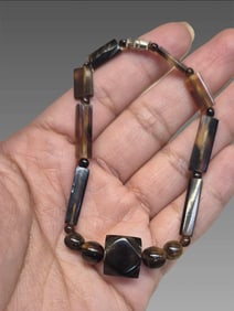 Antique Victorian Tortoise Beaded Bracelet