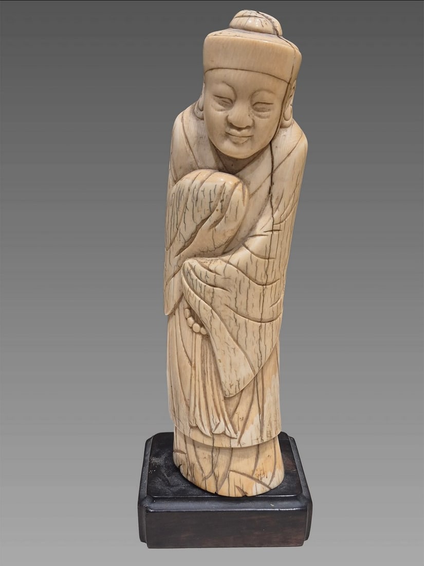 Antique Chinese Carved Elder Figure (1 of 6)