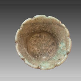 Ancient Hongshan Culture Potted Flower Jade Bowl