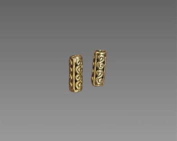 Pre-Columbian Gold Tumbaga Tube Beads