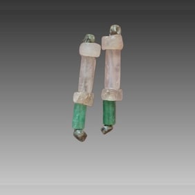 Pre-Columbian Mayan Quartz and Jade Assemblage