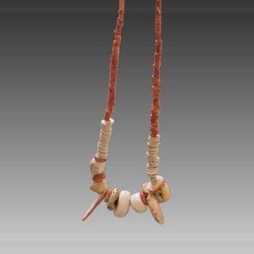 Mayan Pre-Columbian Spondyllus and Shell Necklace