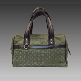 Louis Vuitton Monogram Mini Lin, Jospehine GM, Shows Signs of Wear, VI0092
