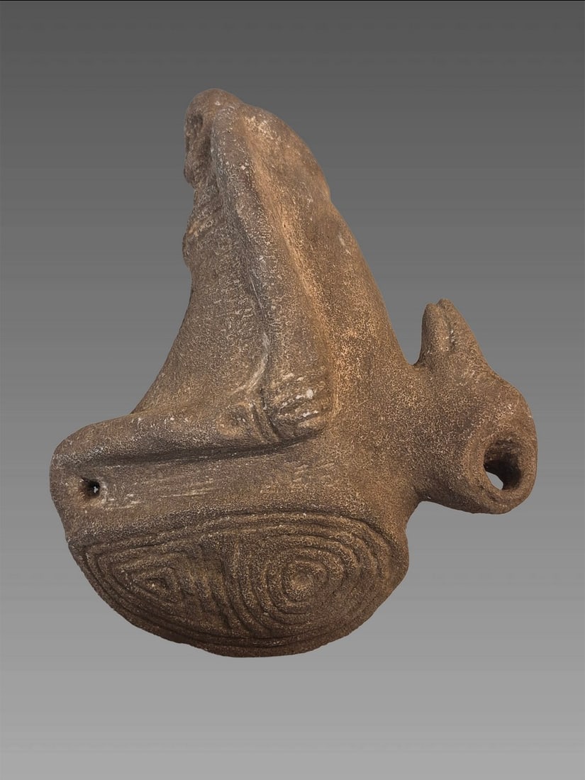 Pre-Columbian Taino Ceramic Ceramonial Efiggy Double Face Statue (1 of 7)