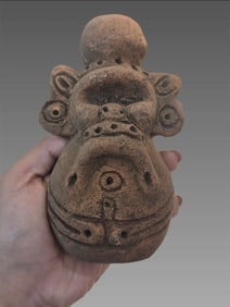 Pre-Columbian Taino Pottery Effigy Figure