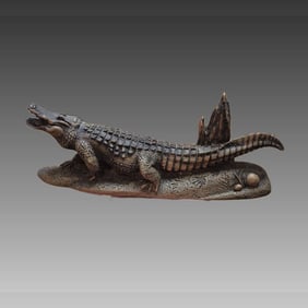 Antique Copperama "Laughing Boy" Alligator