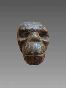 Pre-Columbian Mayan Jade Skull Amulet