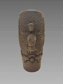 Large Ceramic Mermaid Vase, Signed by Artist Leland G Shaw