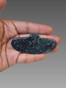 Pre-Columbian Style Blue Jadeite Jade Pectoral