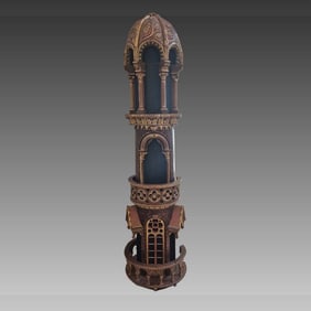 Antique Tower Sculpture Catheral Inspired