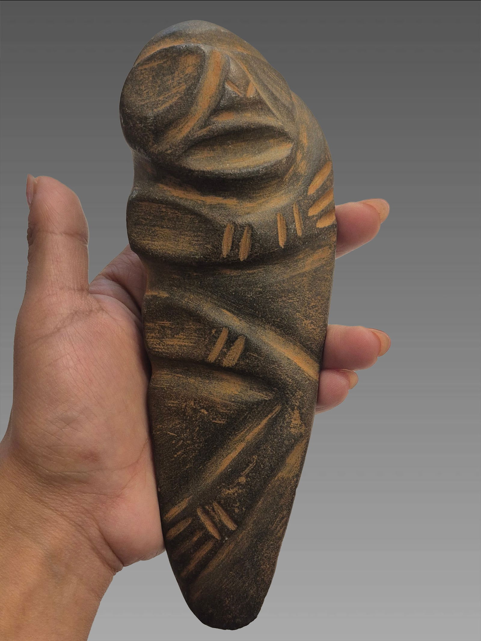 Pre-Columbian Taino Carved Stone Zemi Figure (1 of 7)