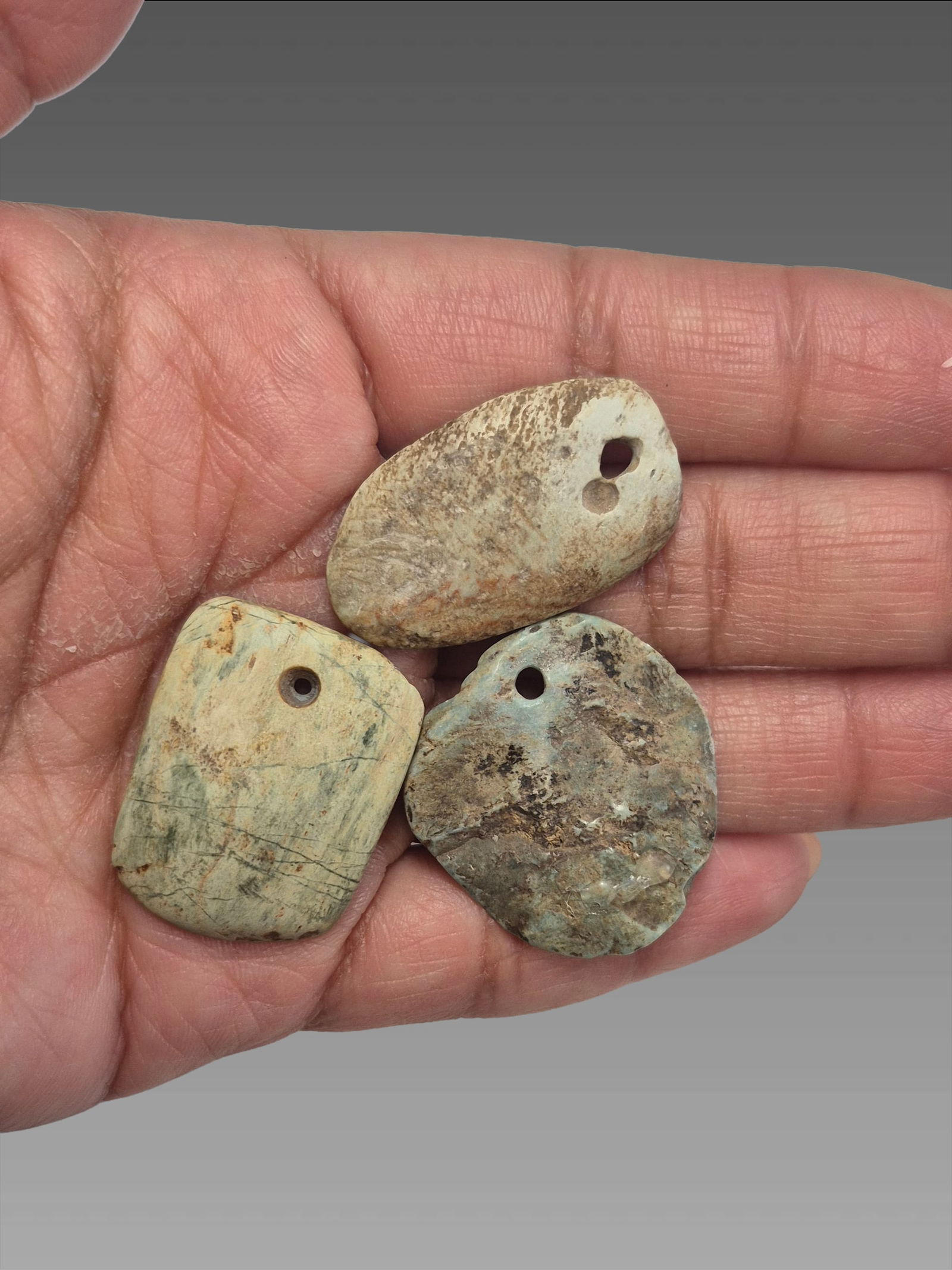 Pre-Columbian Mayan Green Stone Assorted Pendants (1 of 4)