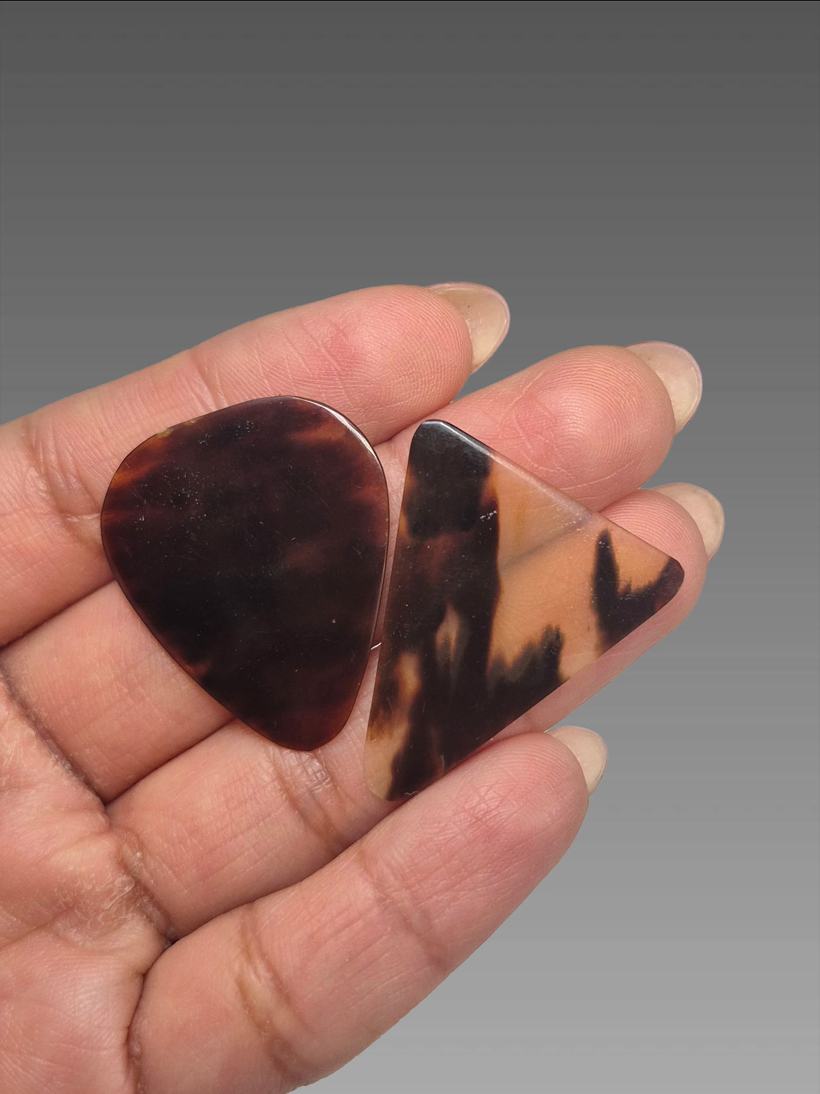 Antique Victorian Tortoise Shell Guitar Picks (1 of 5)