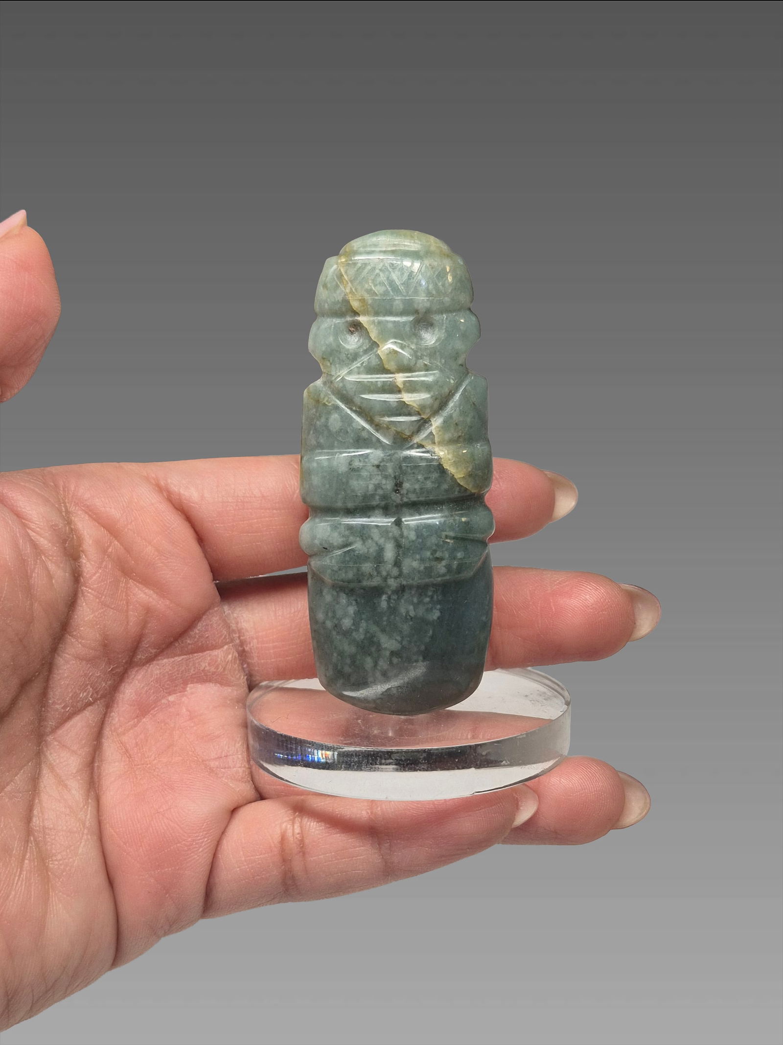 Pre-Columbian Jadiete Jade Avian Axe God Celt, Costa Rica (1 of 7)