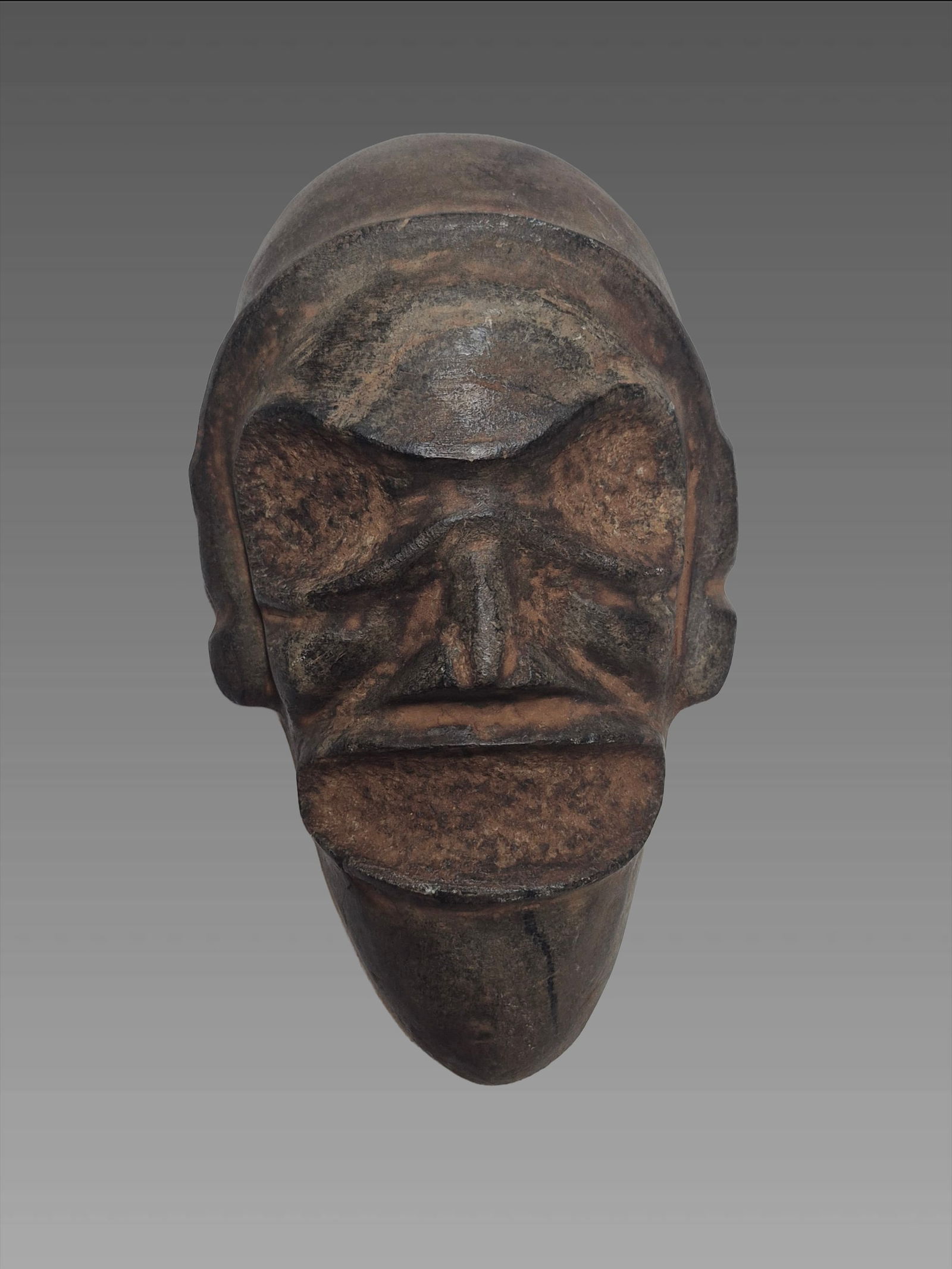 Pre-Columbian Carved Stone Face Mask (1 of 5)