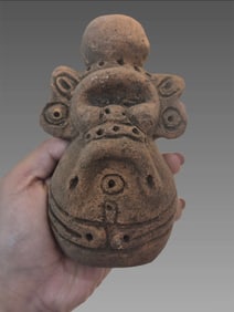 Pre-Columbian Taino Pottery Effigy Figure