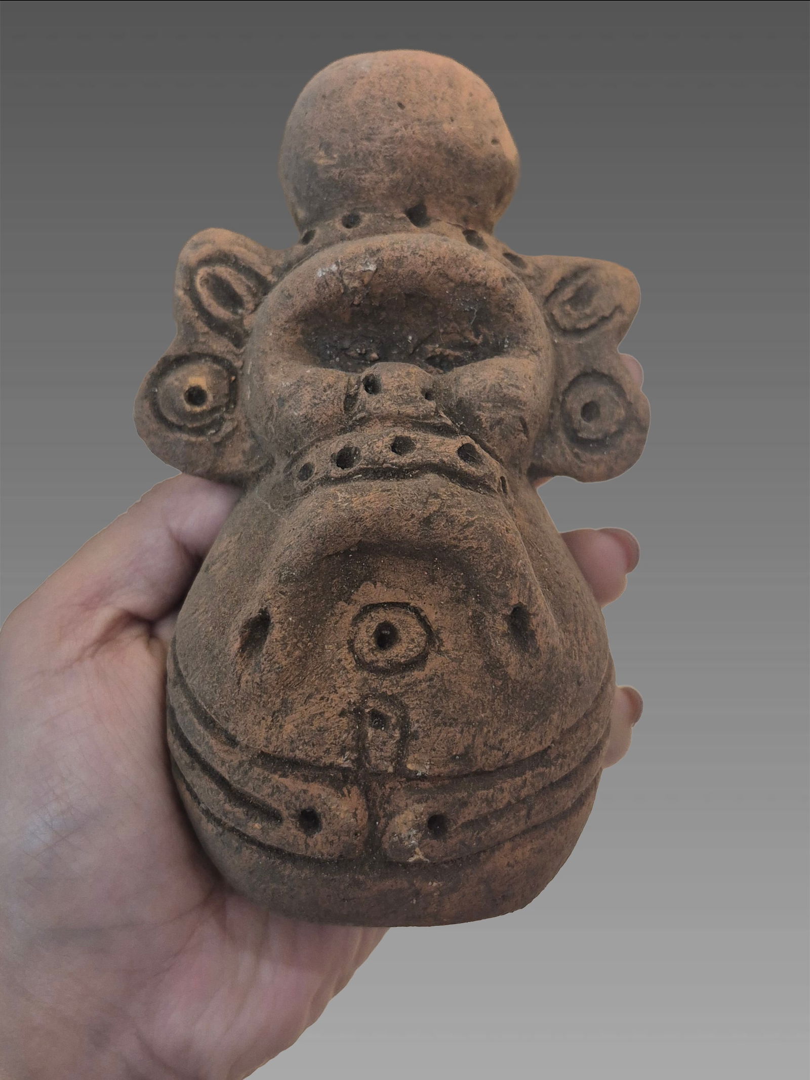 Pre-Columbian Taino Pottery Effigy Figure (1 of 8)
