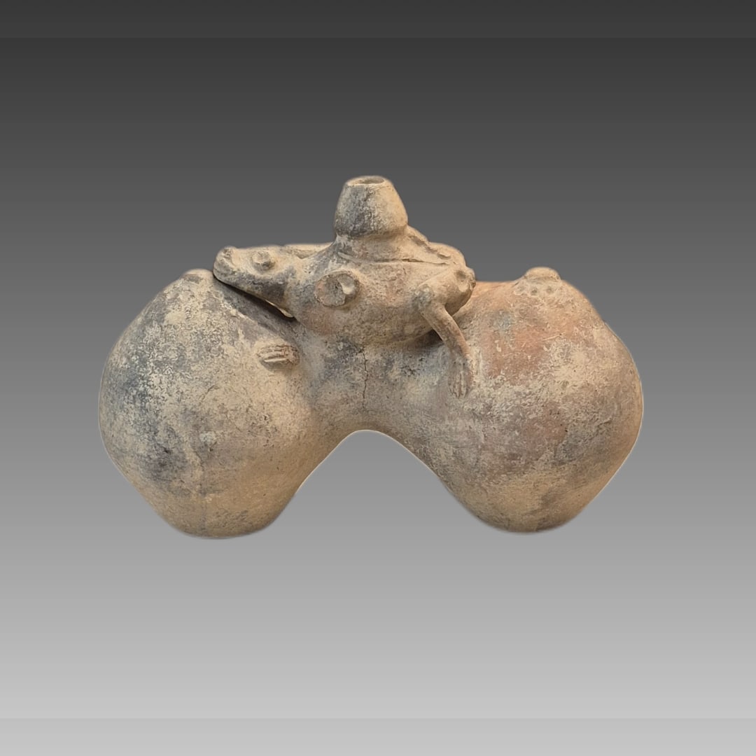 Pre-Columbian Zoomorphic Fertility Pottery Vessel (1 of 6)