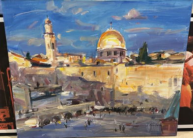 Wailing Wall I by Igor Korotash - Acrylic on Canvas - Signed Original - 33.5 x 47.5 in