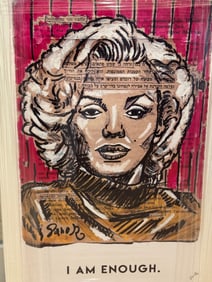 Marilyn Monroe - Am I enough? Framed -signed Israeli artist- Limited Edition - 21 of 1000