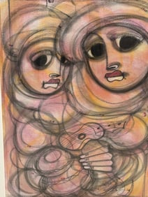 Original by Ben Macala (South Africa, 1938 - 1997 in Pastel and Charcoal