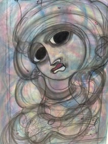 Orignal by Ben Macala (South Africa, 1938 - 1997 in Pastel and Charcoal