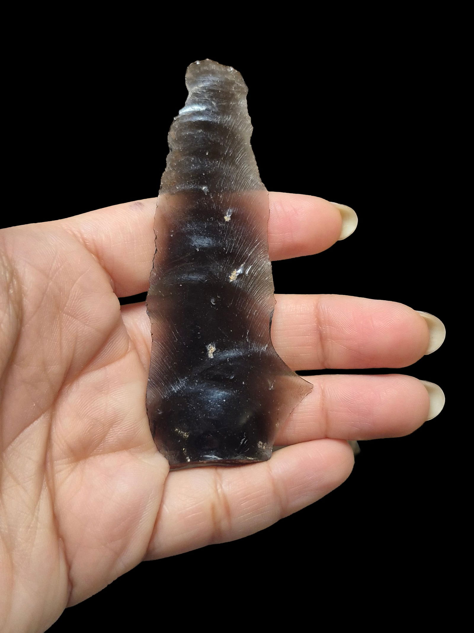 Pre-Columbian Flaked Obsidian Dagger, Mayan (1 of 5)