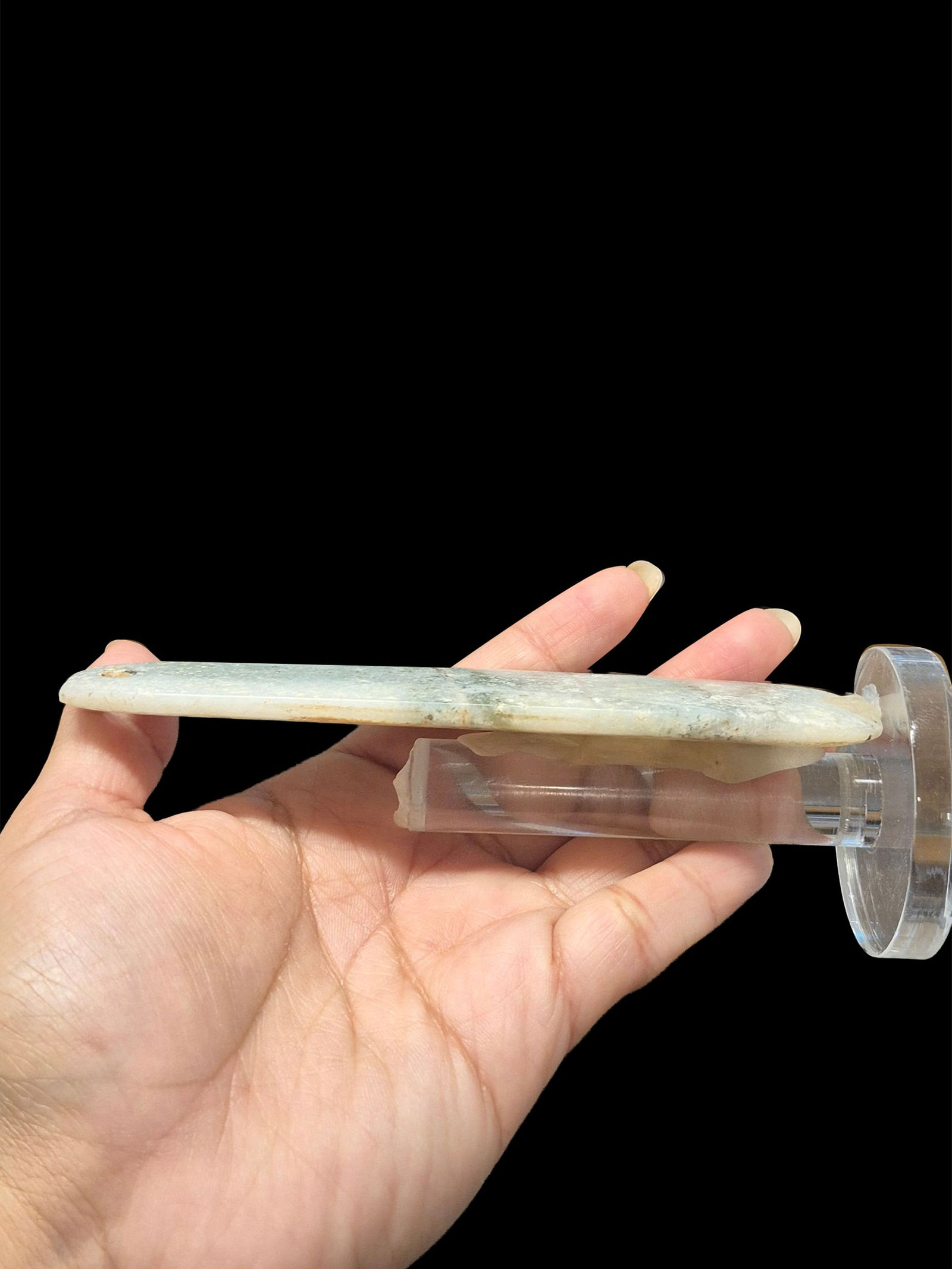 Pre-Columbian Costa Rican Jade Celt Pendant (1 of 5)