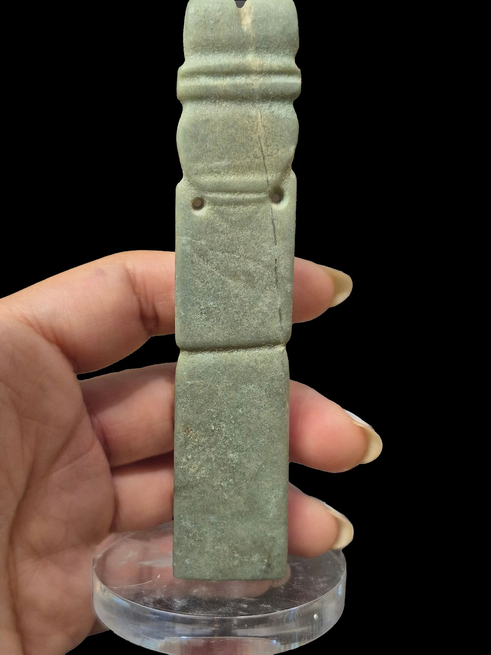 Pre-Columbian Jade Ceremonial Avian Axe, Costa Rica (1 of 3)