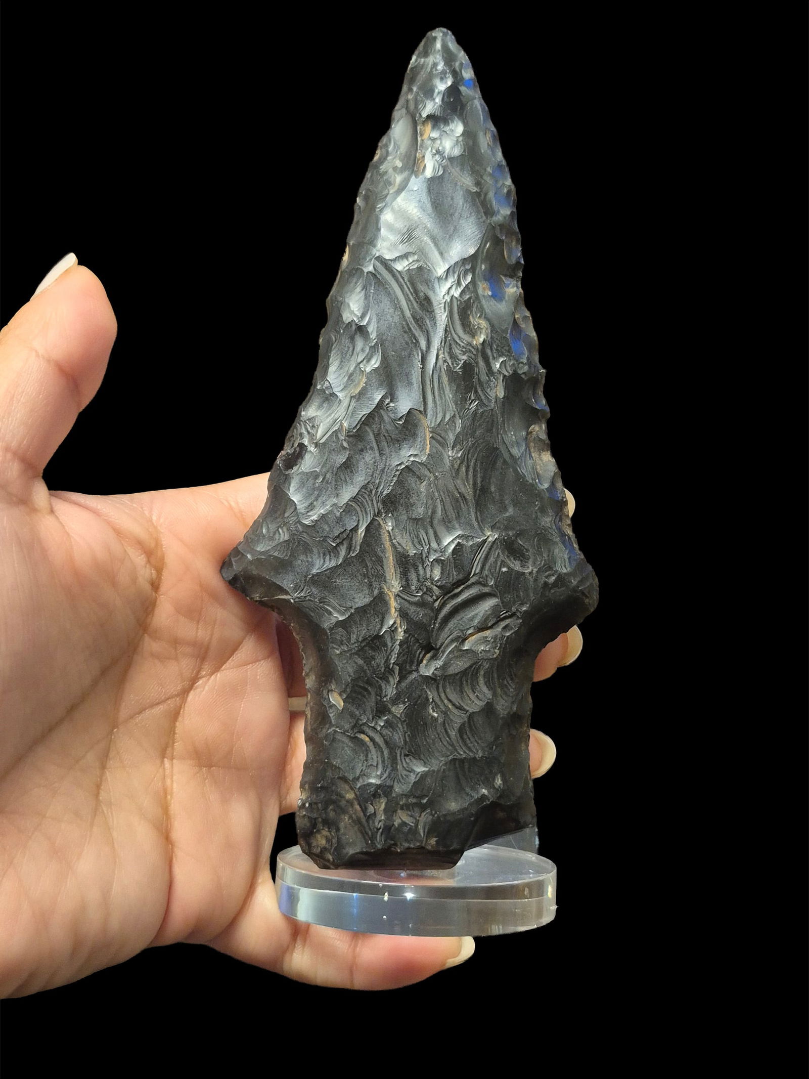 Pre-Columbian Obsidian Arrowhead Point (1 of 4)