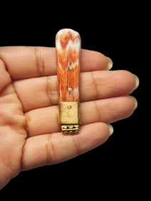 Custom Spondyllus Shell Pendant with Custom Gold Bail