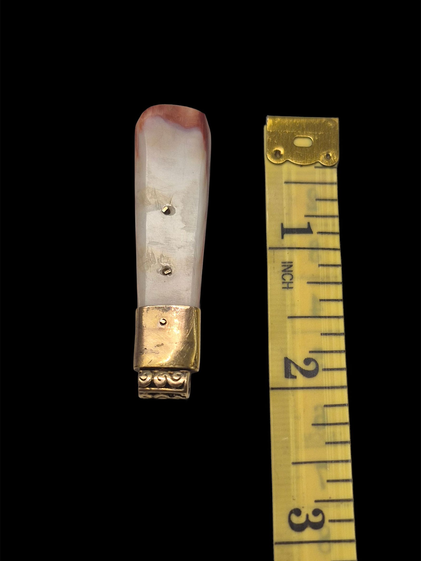 Custom Spondyllus Shell Pendant with Custom Gold Bail - 6