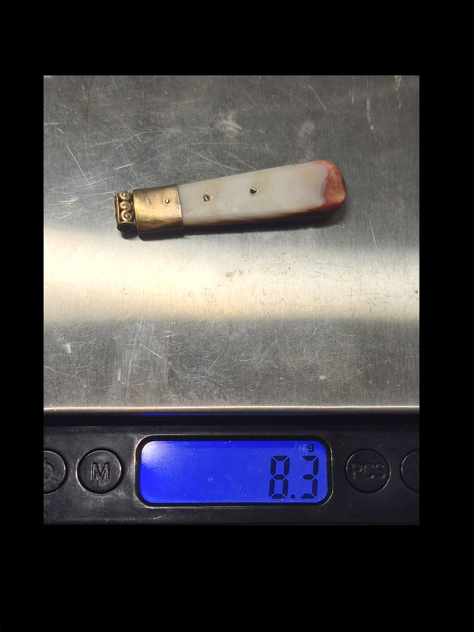 Custom Spondyllus Shell Pendant with Custom Gold Bail - 7