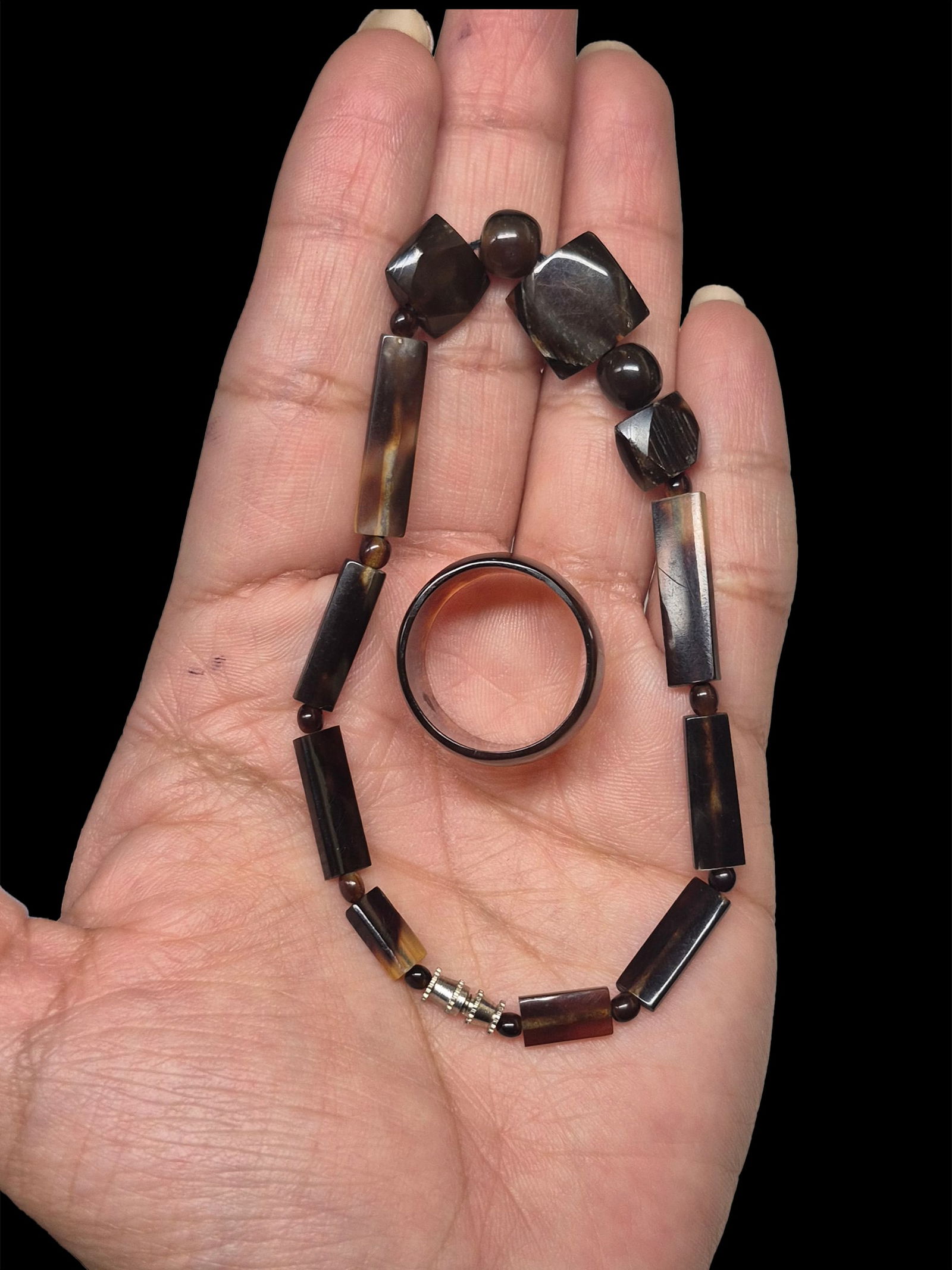 Antique Victorian Tortoise Bracelet and Ring (1 of 5)