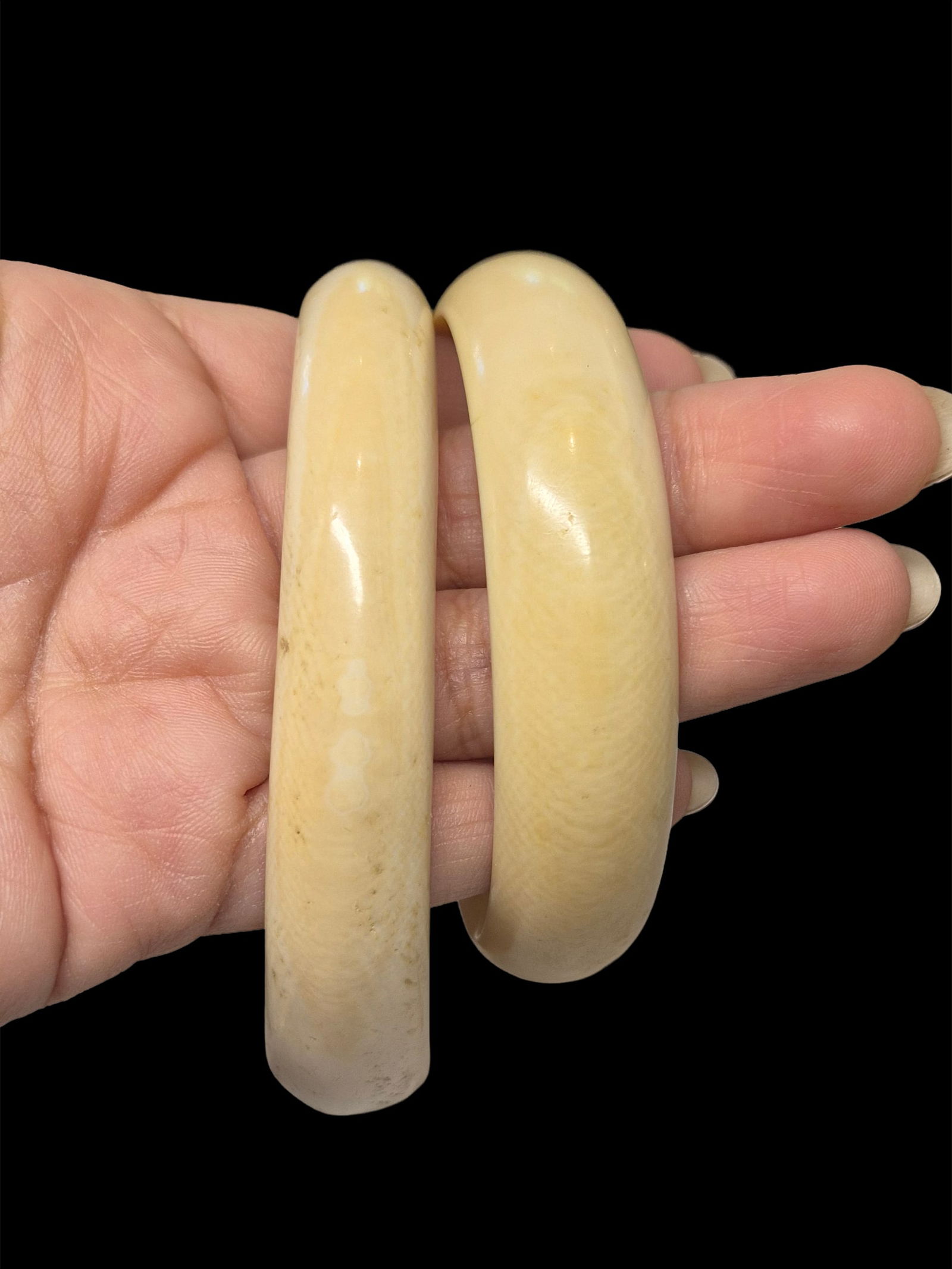 Antique Bangle Bracelet Set: 3.5" and 3" Antique Bangle Bracelet Set, 3.5" Diameter, 3" Diameter