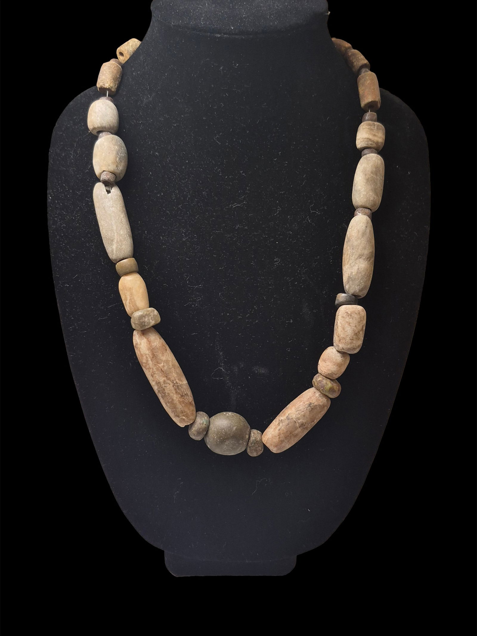 Pre-Columbian Assorted Mezcala Jade Beaded Necklace (1 of 3)