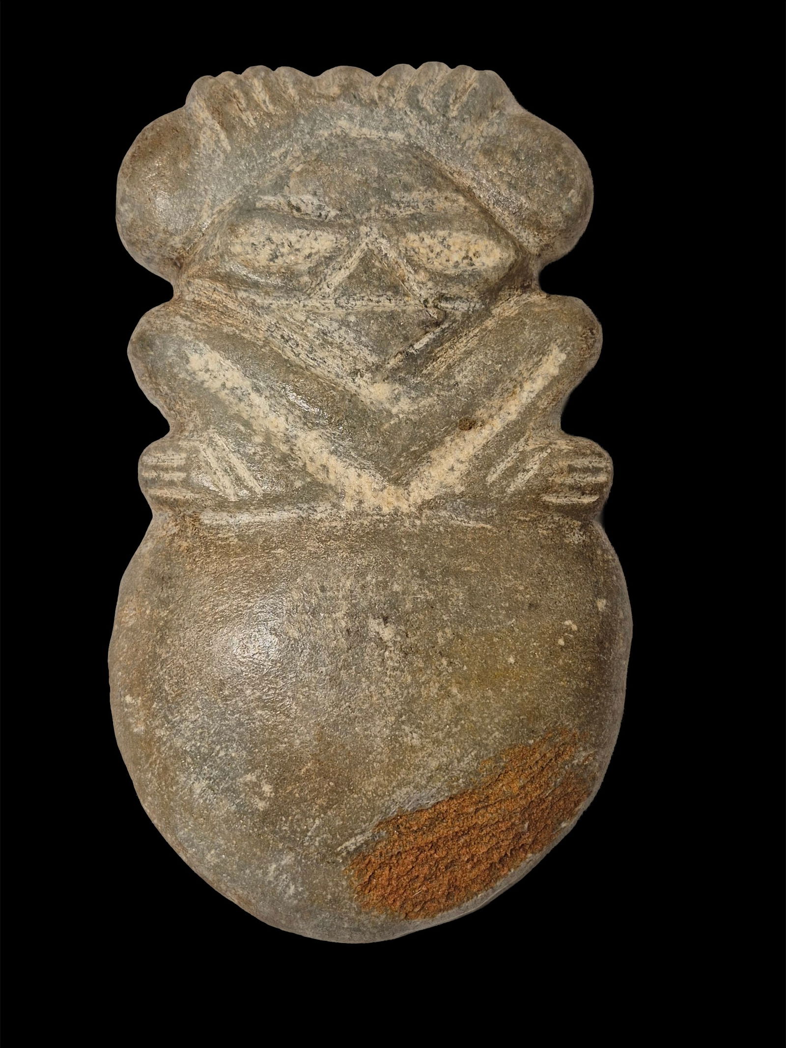 Pre-Columbian Taino Ceremonial Stone Effigy Idol (1 of 3)